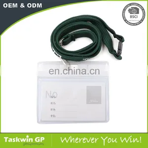 Promotional Customized Polyester Blue Lanyards With PVC Card Holder thumbnail-4