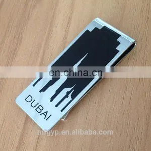 Business Gift Dubai Design Black Stainless Steel Money Clip thumbnail-1