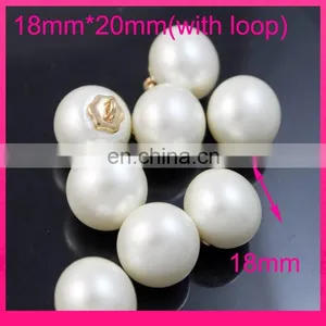 High Quality Wholesale no Scratched Decorative Pearl Button for Clothing thumbnail-2