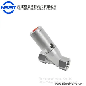 45 Degree Pneumatic Mechanical Valves Stainless Steel Angle Seat Valve thumbnail-1