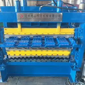Three Layers Galvanized Color Steel Sheet Roll Forming Machine thumbnail-2