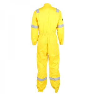 Men's 100% Cotton Flame Retardant Coverall With Reflective Strip thumbnail-2