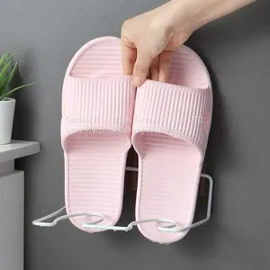 Wall Mounted Shoe Storage Rack Iron Shoe Rack Bathroom Slipper Rack Stand thumbnail-2