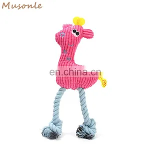 Luxury Teddy Dog Clean Teeth Rope Squeaky Plush Pet Toy thumbnail-2