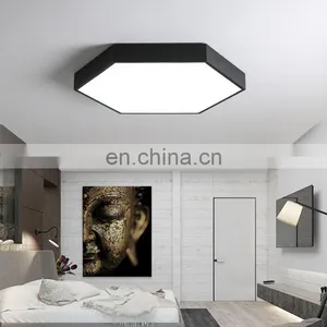 Modern Creative Geometric Wrought Iron Remote Control Ceiling Lamps thumbnail-3