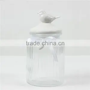 Quail Ceramic Bottle,Transparent Ceramic Bottle,Bottle With Bow-knot thumbnail-1