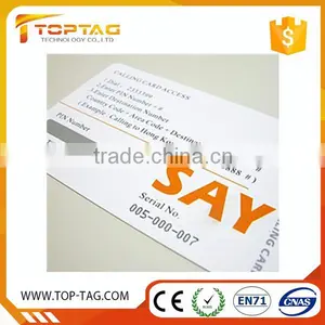 Barcode Printing Paper/PVC Prepaid Scratch Calling Card Low Price thumbnail-1