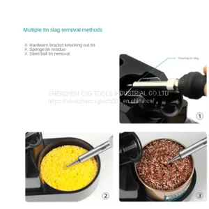 CXG Stand for Soldering Iron With Tip Cleaner Brass Wire and Sponge Soldering Stand Soldering Bracket L009 thumbnail-3