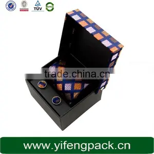 High Quality Elegant Paper Cufflink Box Color and Size Customized thumbnail-1