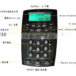 Est Selling Call Center Communication Dial Pad Headset Telephone & Headphone Telephones With Rj11 Plug thumbnail-2