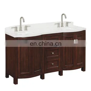 Guangzhou Luxury Solid Wood Bathroom Vanity Cabinet Unit thumbnail-1
