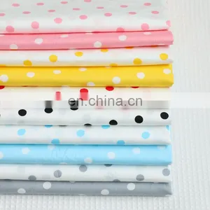 Cotton Twill Printing Fabric Aqua 1cm Dot Kindergarten Students Pure Cotton Bedding Fabric Wholesale thumbnail-1