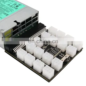 12v 12 Port 6 Pin 1200w Server Power Supply Breakout Board Adapter For Gpu Game/breakout Board 24pin thumbnail-1