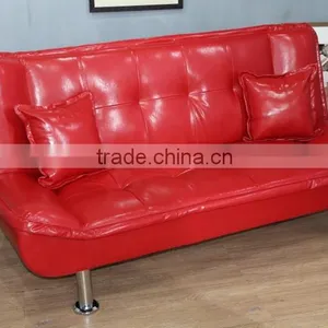 Home Furniture Modern Promotion Folding Leather Futon Sofa Bed Sleeper thumbnail-4