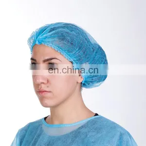 Disposable Hair Net Cap Non Woven Buffon Cap thumbnail-2