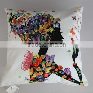 Butterfly Tree Art Style Printed Cushion thumbnail-2