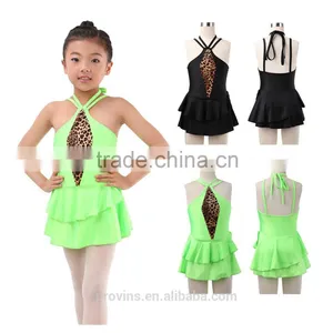Shiny Lycra Ballroom Dresses for Children thumbnail-1