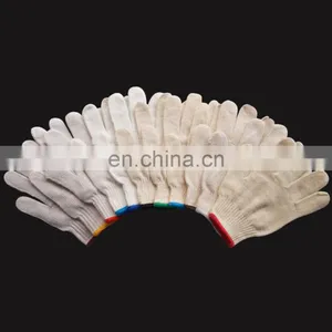 High Quality Cheap Labor Protection Gardening Durable Safety Work White Knitted Cotton Gloves thumbnail-5