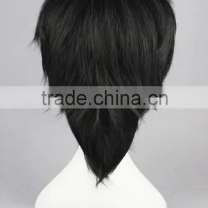 High Quality 35cm Short Straight DuRaRaRa -Orihara Izaya Black Synthetic Anime Wig Cosplay Costume Hair Wig Party Wig thumbnail-5