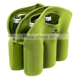 Six Pack Beer Bottle Holder, Insulated Neoprene Material, Custom Printing Welcomed thumbnail-1