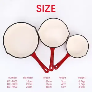 Cast Iron Skillet 3-Piece Set - Heavy-Duty Professional Restaurant Chef Quality Enameled Pan Cookware Set - 10