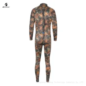 Camouflage 3mm-5mm Wetsuit Spearfishing Suit One Piece Wetsuit Battle Fatigues Fullset thumbnail-2