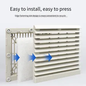 Axial Flow Fan Ventilation Filter Screen Set, Dustproof and Heat Dissipation Fan Louver Mesh Cover for Cabinets, Electrical Control Boxes Fb9801.230 thumbnail-5