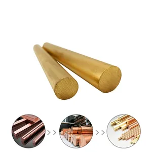Hot Rolled Pure Copper Rod Custom Size Available thumbnail-3