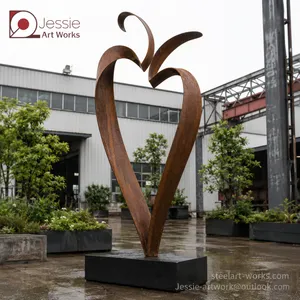 Rust Steel Sculpture for Building Entrance Decoration thumbnail-5
