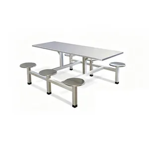Stainless Steel Dining Table and Chairs for Six People/staff Dining Table and Chairs thumbnail-2
