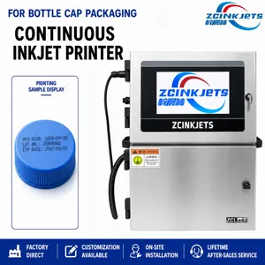 Bottle Cap CIJ Inkjet Printer for Plastic Metal Caps Beverage Food Packaging and High-Speed Production Line Coding thumbnail-1
