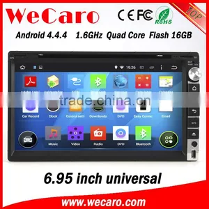 Wecaro WC-2U6005 Android 4.4.4 2 Din 6.95" Car Dvd Player for Universal Car Stereo With Gps Bluetooth Radio Wifi 3g Playstore thumbnail-1