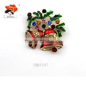 2016 Factory New Arrival Jewelry Christmas Bells Shape Cheap Handmake Brooch thumbnail-1