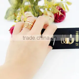 Gold ARMOR With MIDI Statement RING Metal SET thumbnail-5