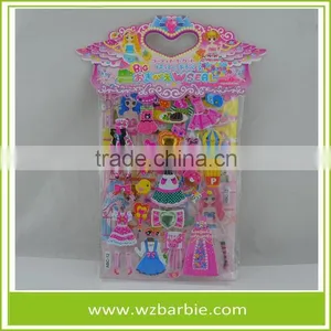 Fashion Wholesale Change Clothes Beautiful Puffy Stickers For Kids thumbnail-1