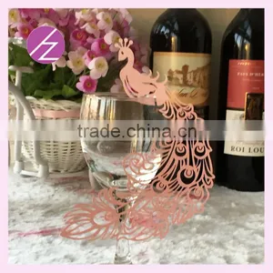 Wine Glass Phoenix Cards Wedding Luxury Decorations,party Favor Paper Crafts Table Place Card for Wine Card China ProducerJk-82 thumbnail-3