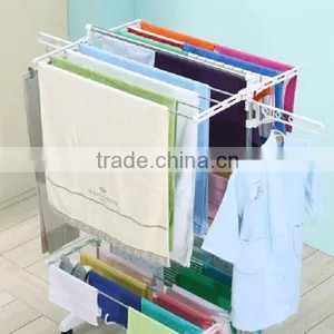 Mobile Stainless Steel Clothes Drying Rack, Scalable Modern Balcony Clothes Drying Rack E3 thumbnail-3