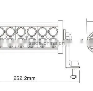 36W Epistar LED Off Road Light Bar Jeep Motorcycle Headlight Driving Light Bar thumbnail-3