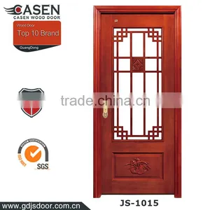 Top Fashion New Design Decorative Glass Inserts Tempered Glass Door Wood Framed Glass Door for Bathroom thumbnail-6