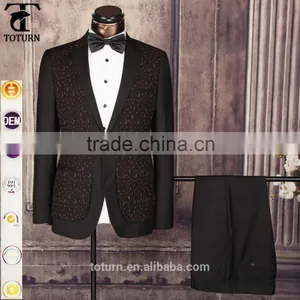 New Products 2016 European Style Direct Manufacturer Oem Factory Formal Wear Slim Fit Sky Blue Polyester Fabric Business Suits Quality Choice thumbnail-2