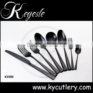 Black Gold Cutlery,cutlery Black Stainless,black Metal Cutlery Quality Choice thumbnail-1