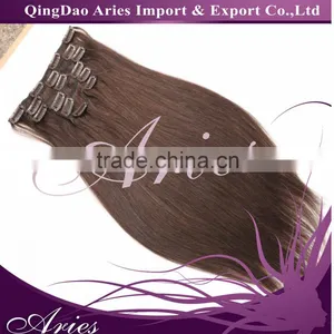 2016 Fast Selling Cheap Products Grade 5A 26 Inch Human Hair Remy Clip In Hair Extensions For thumbnail-1