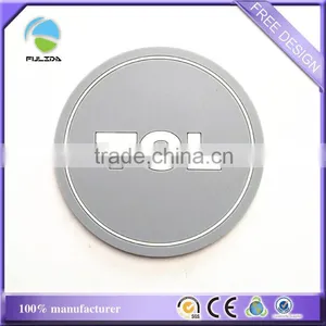 Custom Simple Black Soft PVC Rubber Advertising Coffee Cup Holder Coaster thumbnail-3