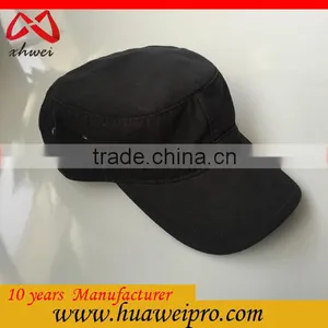 Good Quality 3D Embroidery 100% Cotton Twill Military Cap for Army Blue 3 Panel Military Hat thumbnail-4