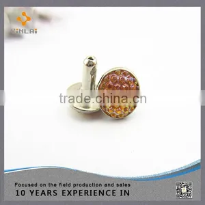 High Quality 10mm Yellow Crystal Rivet For Garment thumbnail-2