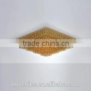 Gridlock Ceiling Light Brass Ceiling Light Mental Decorative Lamp for Home thumbnail-1