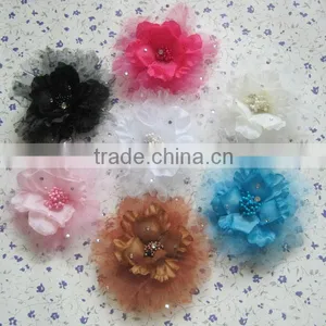 2013 Hot Chiffon Flowers, Decorative Handmade Flowers for Dresses,shabby Chiffon Flowers Wholesale, thumbnail-1
