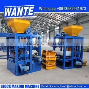 WANTE BRAND QT4-24 Manual Hollow Block Making Machine for Fork Truck thumbnail-3