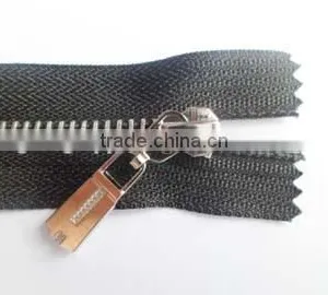 5# Aluminum Zipper Fastener Close End Plated Auto Lock Fancy Zipper Slider Jacket Zipper thumbnail-2