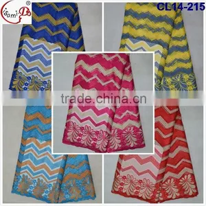 CL14-215 High Quality African French Net Lace Fabric, Tulle Lace Fabric Wholesale thumbnail-1